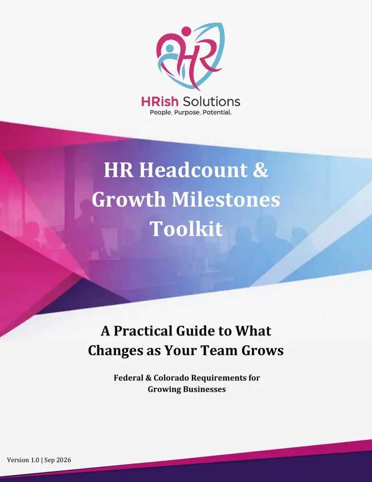 Cover of the HR Headcount & Growth Milestones Toolkit by HRish Solutions